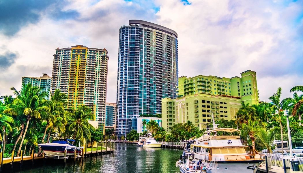 Fort Lauderdale waterfront and tropical scenery